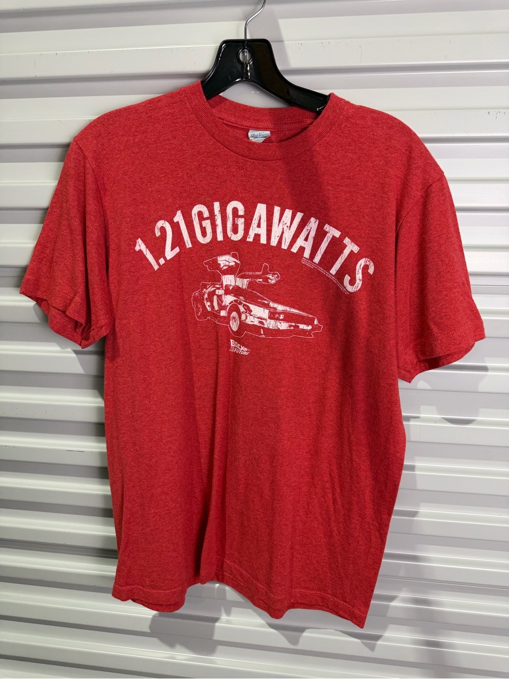 Vintage Back to The Future Red '1.21 Gigawatts' Graphic Tee M